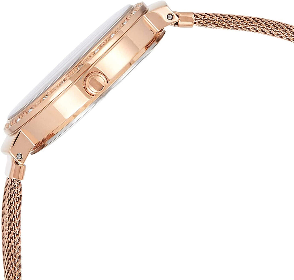 Guess Chiffon Rose Gold Dial Mesh Bracelet Watch For Women - W1083L3 Buy Now By Guess