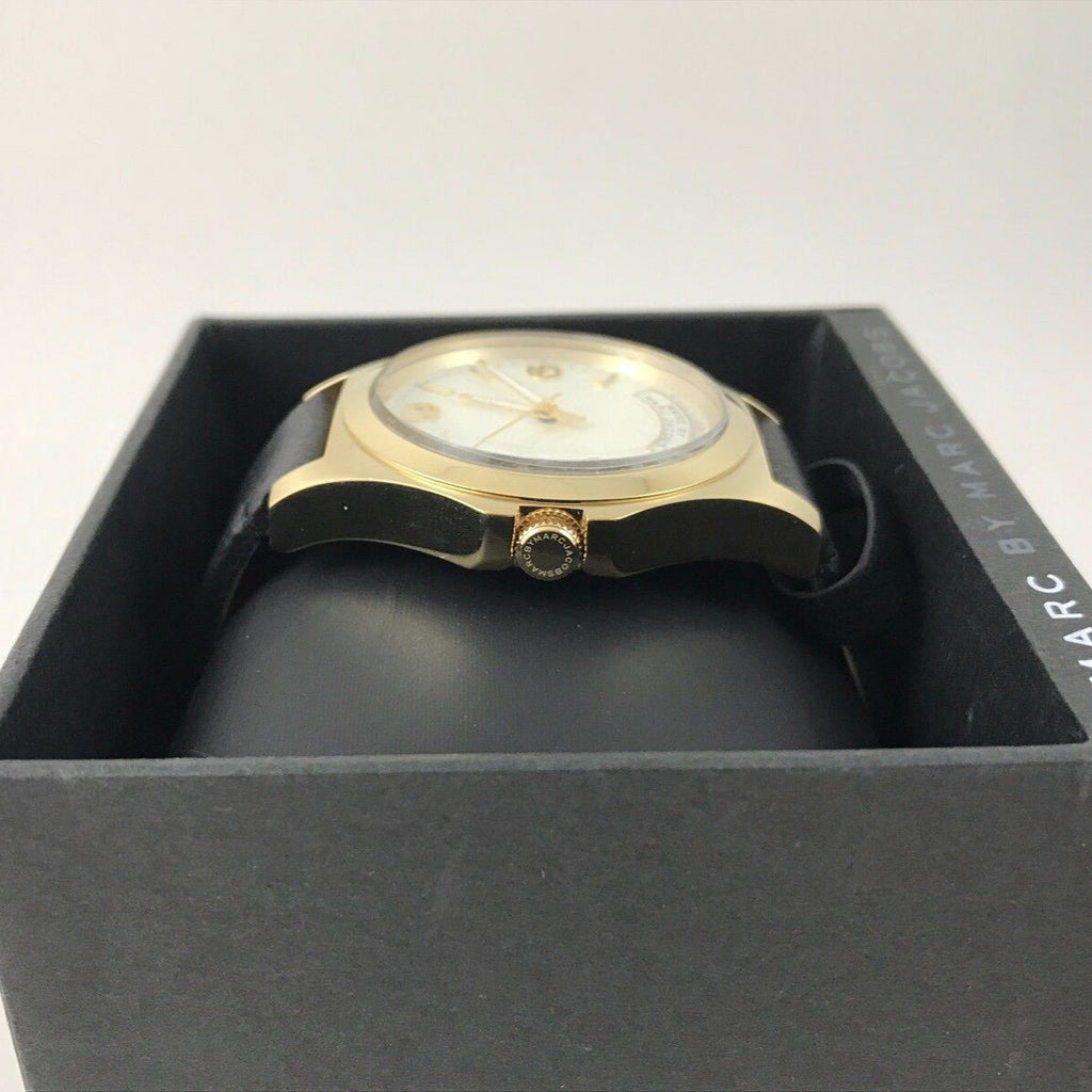 Marc Jacobs Baby Dave Gold Dial Black Leather Strap Watch for Women - MBM1264 Buy Now By Marc Jacobs