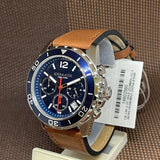 Coach Kent Chronograph Blue Dial Brown Leather Strap Watch for Men - 14602560 Buy Now By Coach