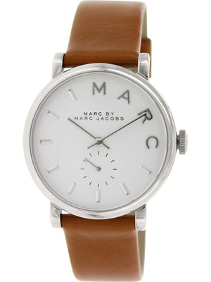 Marc Jacobs Baker White Dial Brown Leather Strap Watch for Women - MBM1265 Buy Now By Marc Jacobs