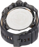 Diesel Big Daddy Blue Dial Black Leather Strap Watch For Men - DZ7127 Buy Now By Diesel