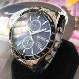 Hugo Boss Rafale Quartz Blue Dial Silver Steel Strap Watch for Men - 1513510 Buy Now By Hugo Boss