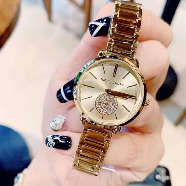 Michael Kors Portia Quartz Gold Dial Gold Steel Strap Watch For Women - MK3838 Buy Now By Michael Kors