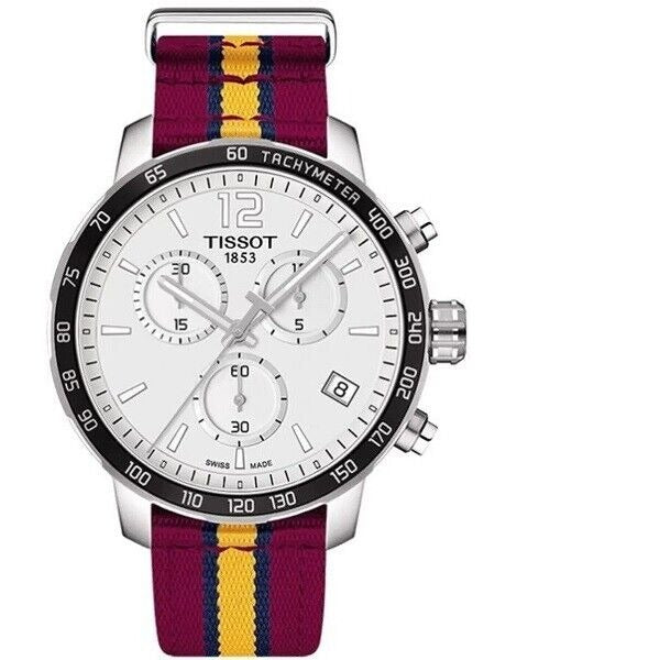 Tissot Quickster Chronograph NBA Miami Heat Edition White Dial Two Tone NATO Strap Watch for Men - T095.417.17.037.08 Buy Now By Tissot