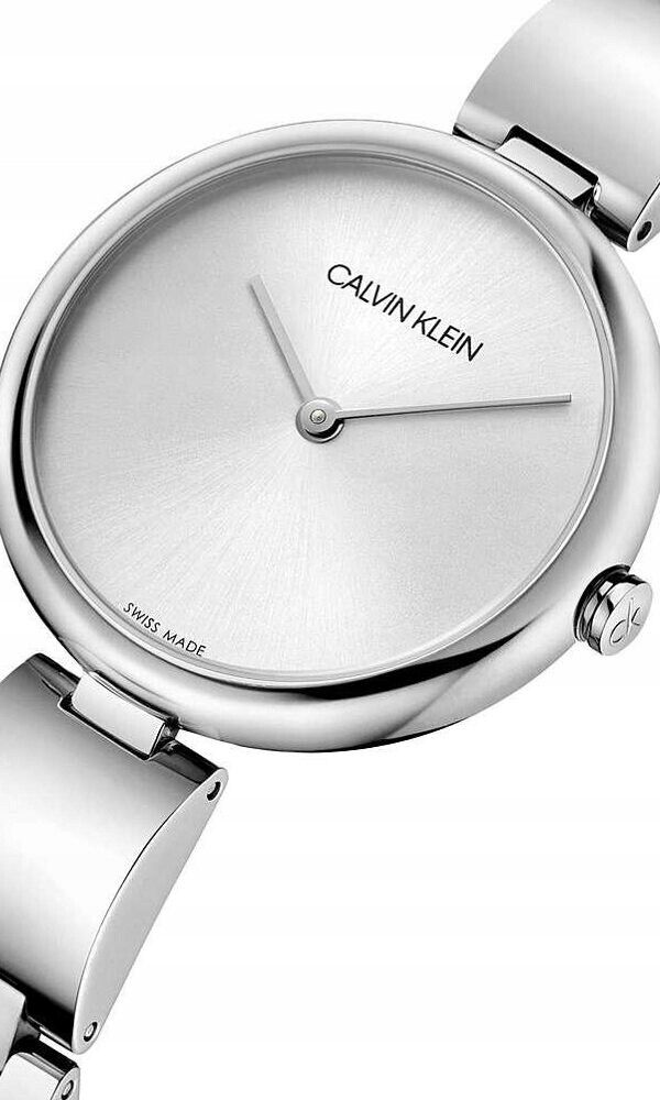 Calvin Klein Wavy Silver Dial Silver Steel Strap Watch for Women - K9U23146 Buy Now By Calvin Klein