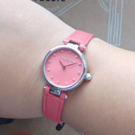 Coach Park Pink Dial Pink Leather Strap Watch for Women - 14503536 Buy Now By Coach