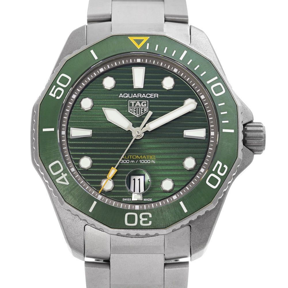 Tag Heuer Aquaracer Professional 300 Automatic Green Dial Silver Steel Strap Watch for Men - WBP208B.BF0631 Buy Now By Tag Heuer