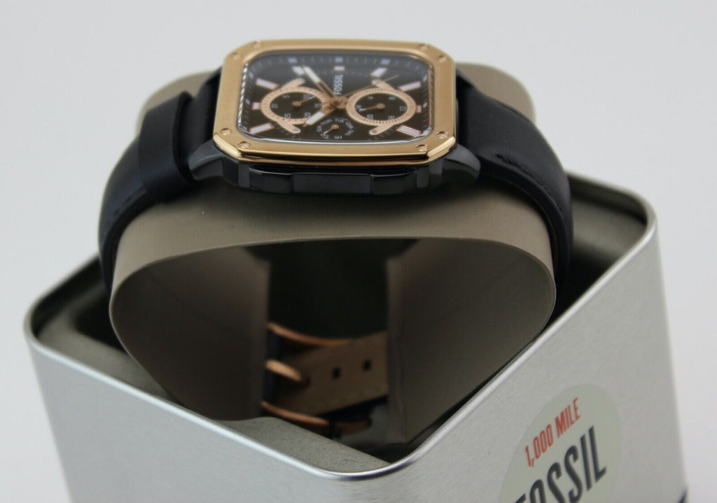 Fossil Multifunction Black Dial Black Leather Strap Watch for Men - BQ2654 Buy Now By Fossil