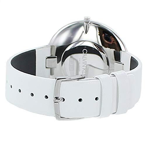 Calvin Klein Full Moon White Dial White Leather Strap Watch for Women - K8Y231L6 Buy Now By Calvin Klein