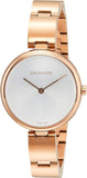 Calvin Klein Wavy White Dial Rose Gold Steel Strap Watch for Women - K9U23646 Buy Now By Calvin Klein