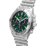 Breitling Chronomat B01 42mm Green Dial Silver Steel Strap Watch for Men - AB01343A1L1A1 Buy Now By Breitling