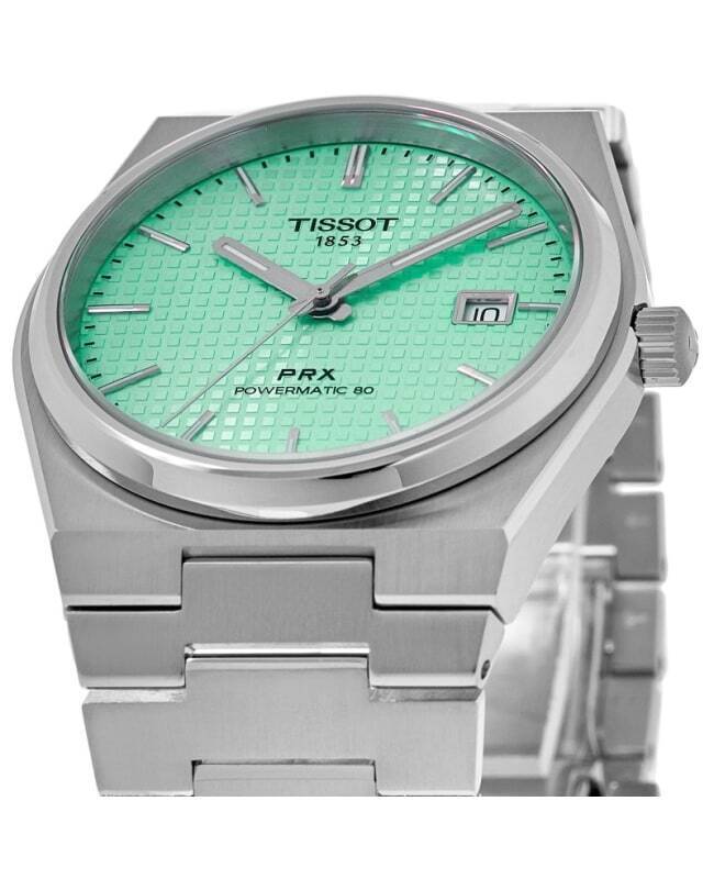 Tissot PRX Powermatic 80 Light Green Dial Silver Steel Strap Watch for Men - T137.207.11.091.01 Buy Now By Tissot
