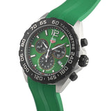 Tag Heuer Formula 1 Chronograph Green Dial Green Rubber Strap Watch for Men - CAZ101AP.FT8056 Buy Now By Tag Heuer