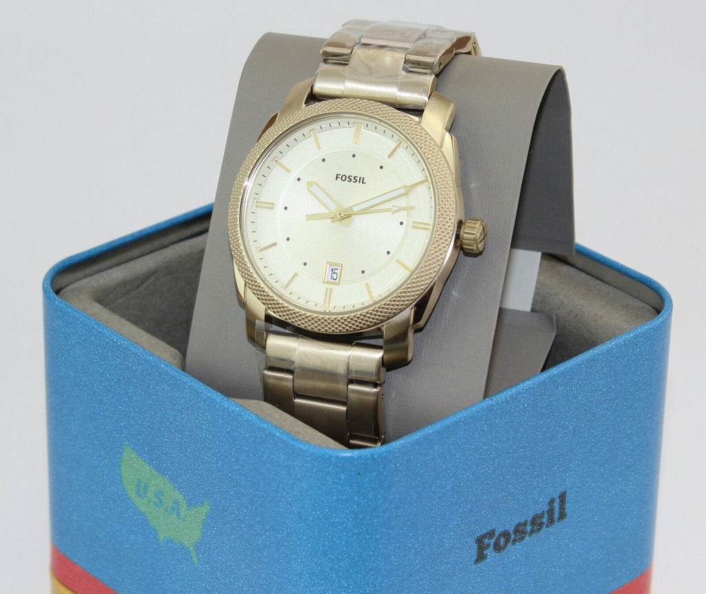 Fossil Machine Gold Dial Gold Steel Strap Watch for Men - FS5264 Buy Now By Fossil
