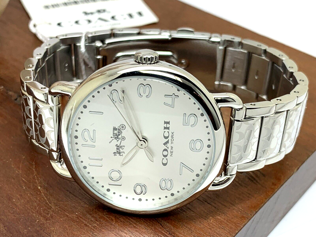 Coach Delancey White Dial Silver Steel Strap Watch for Women - 14502495 Buy Now By Coach