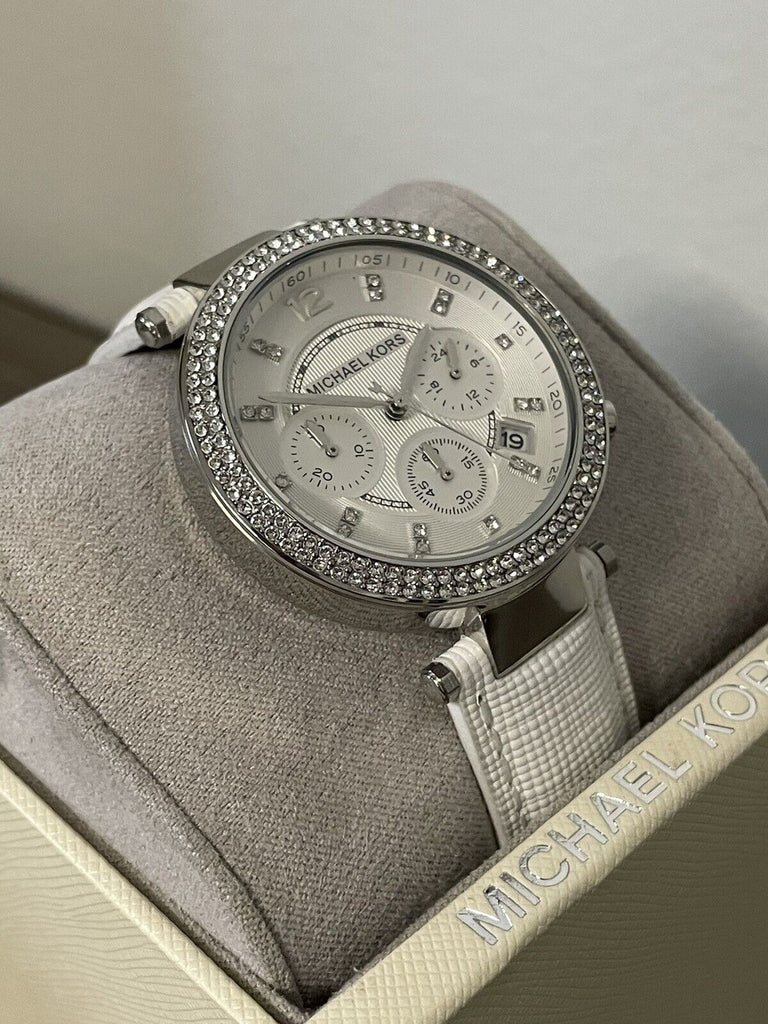 Michael Kors Parker White Dial White Leather Strap Watch for Women - MK2277 Buy Now By Michael Kors