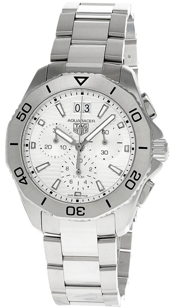 Tag Heuer Aquaracer Professional 200 Date White Dial Silver Steel Strap Watch for Men - CBP1111.BA0627 Buy Now By Tag Heuer