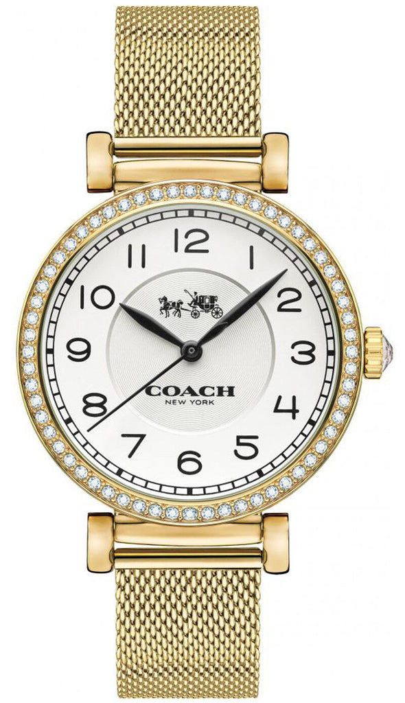 Coach Madison White Dial Gold Mesh Bracelet Watch for Women - 14502652 Buy Now By Coach
