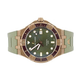 Maurice Lacroix Aikon Venturer Bronze Dial Green Rubber Strap Watch For Men - AI6058-BRZ01-630-1 Buy Now By Maurice Lacroix