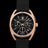 Maserati Trimarano Chronograph Black Dial Leather Strap Watch For Men - R8871632002 Buy Now By Maserati