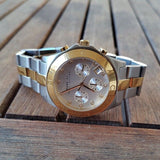 Marc Jacobs Blade Chronograph Silver Dial Two Tone Steel Strap Watch for Women - MBM3177 Buy Now By Marc Jacobs