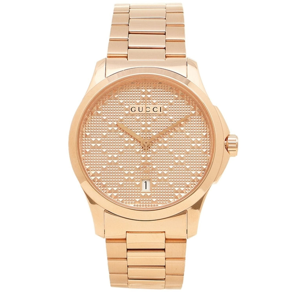 Gucci G Timeless Quartz Gold Dial Gold Steel Strap Watch For Women - YA126482 Buy Now By Gucci