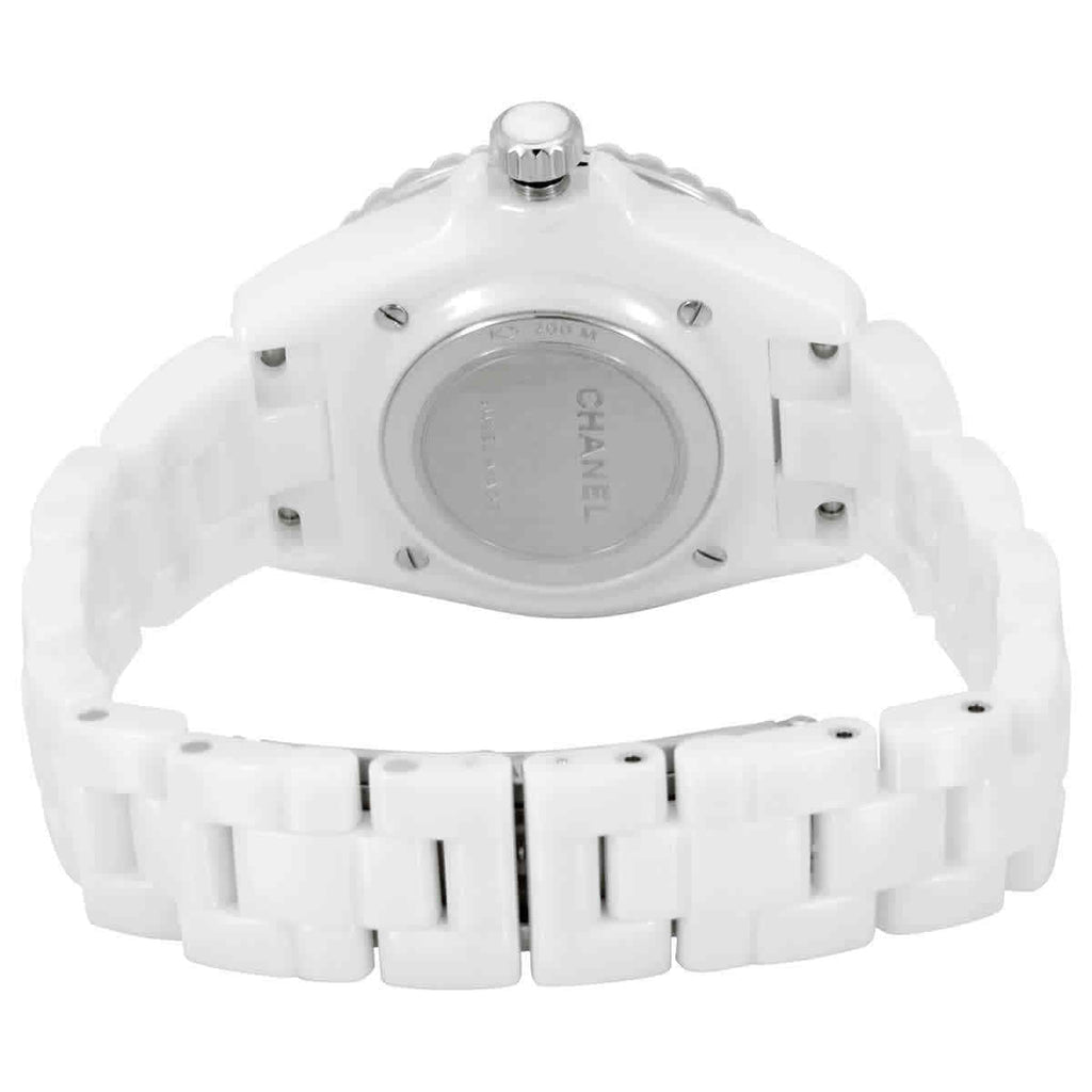 Chanel J12 Diamonds Mother of Pearl White Dial White Steel Strap Watch for Women - J12 H5704 Buy Now By Chanel