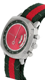 Gucci Grip Quartz Chronograph Red Dial Two Tone NATO Strap Watch for Men - YA157304 Buy Now By Gucci
