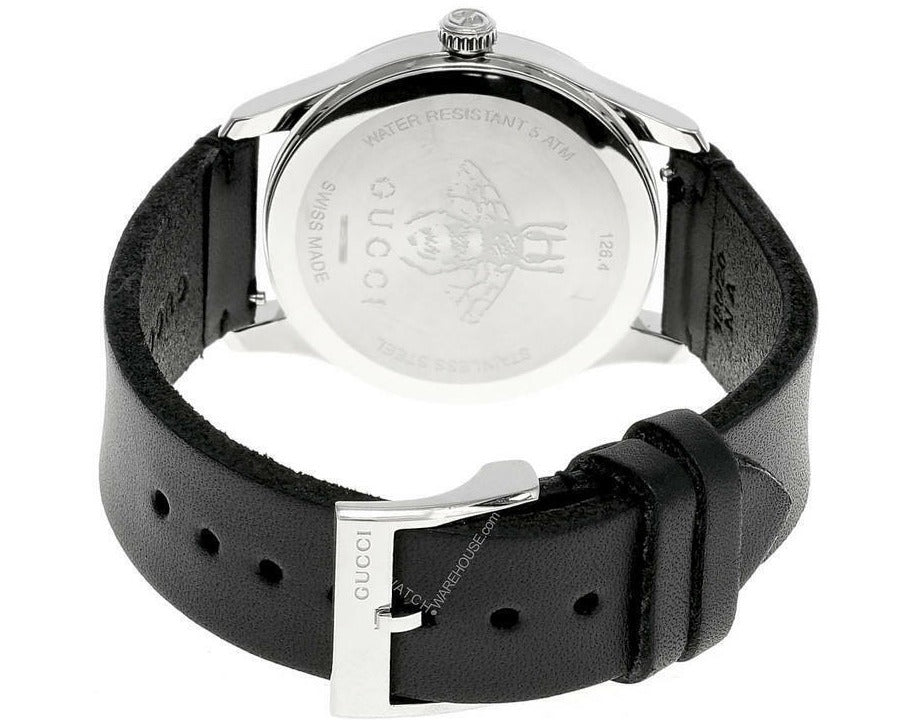 Gucci G Timeless Quartz Green & Red Dial Black Leather Strap Watch For Men - YA1264149 Buy Now By Gucci