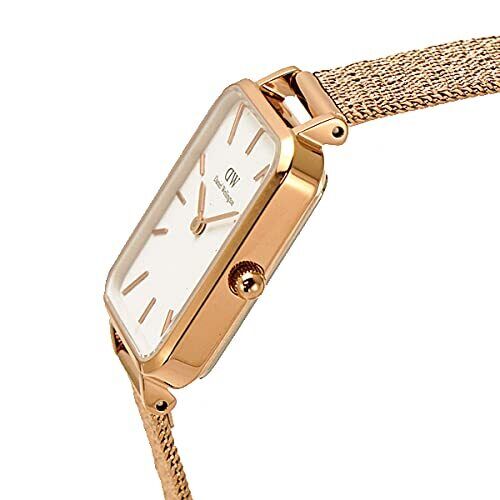 Daniel Wellington Quadro Melrose White Dial Gold Mesh Strap Watch For Women - DW00100431 Buy Now By Daniel Wellington