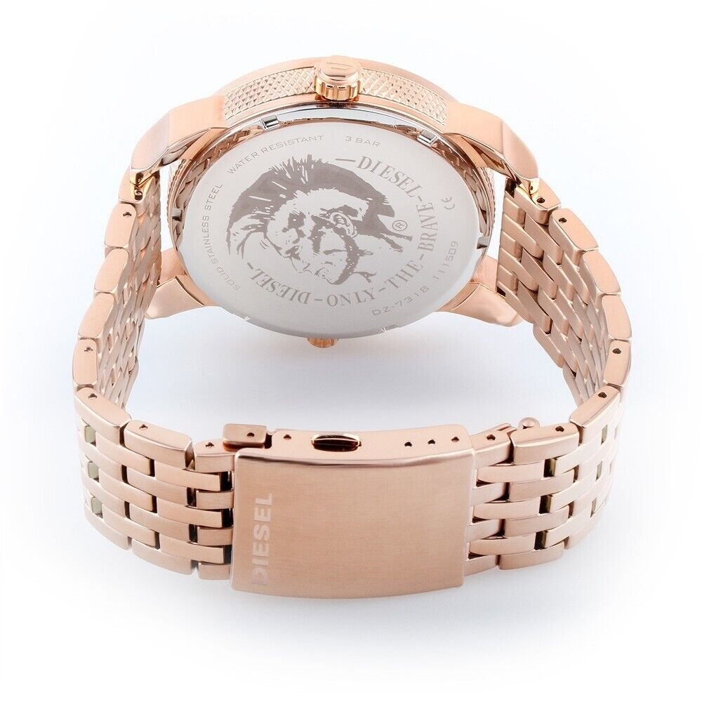 Diesel Mini Daddy Rose Gold Dial Rose Gold Steel Strap Watch For Men - DZ7318 Buy Now By Diesel