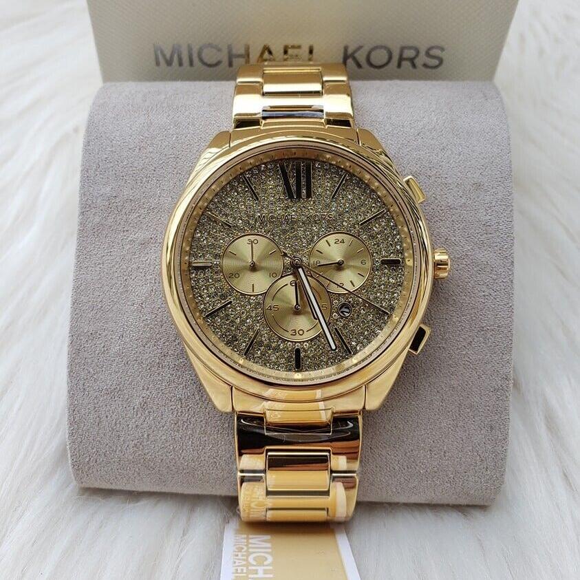 Michael Kors Janelle Chronograph Gold Dial Gold Steel Strap Watch For Men - MK8995 Buy Now By Michael Kors