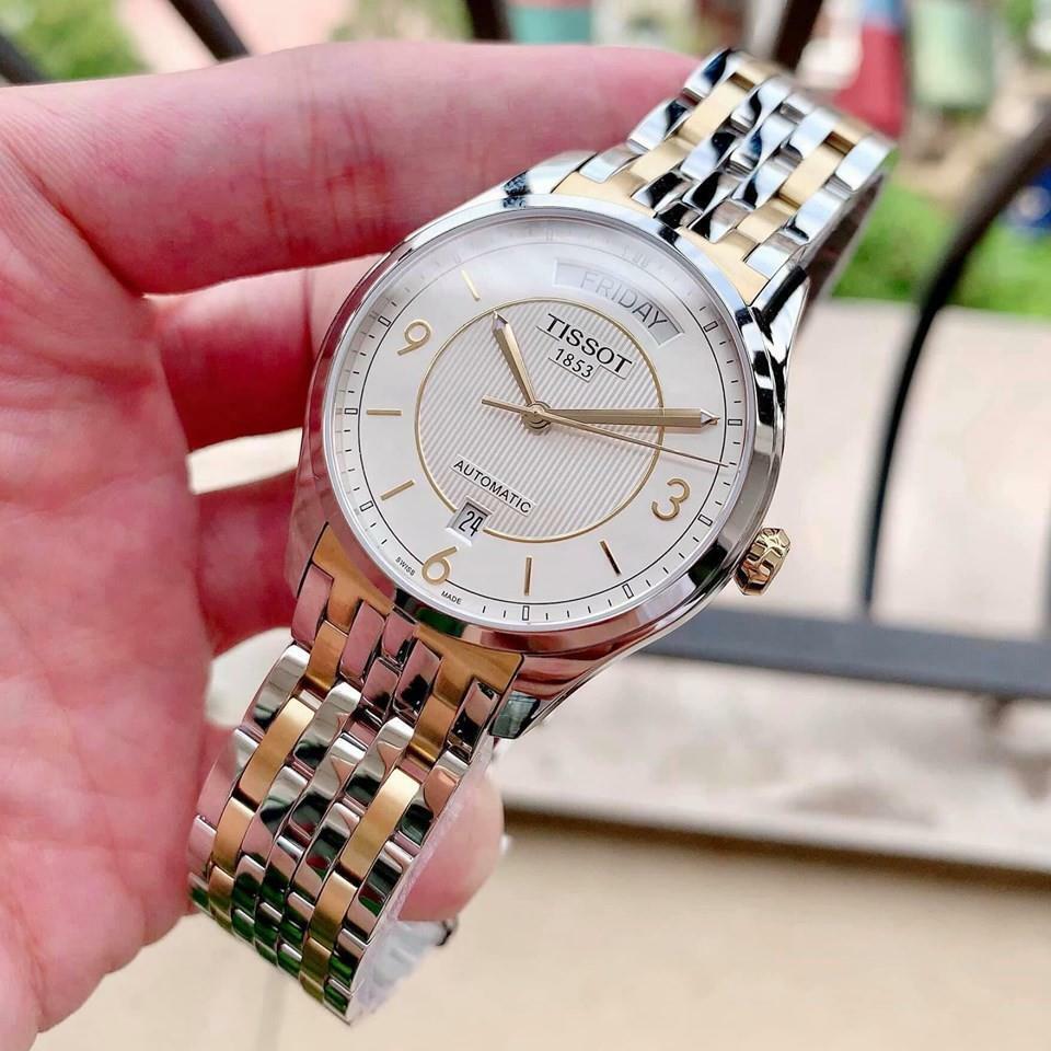 Tissot T Classic T One Automatic Silver Dial Two Tone Steel Strap Watch For Men - T038.430.22.037.00 Buy Now By Tissot