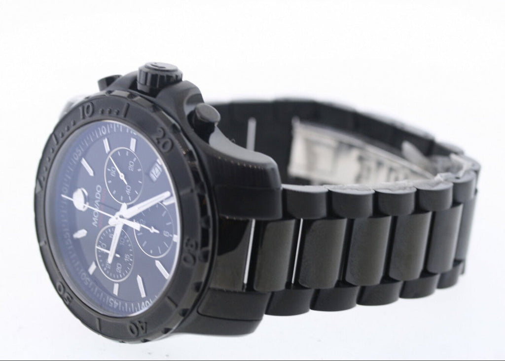 Movado Series 800 Chronograph Black Dial Black Steel Strap Watch For Men - 2600119 Buy Now By Movado