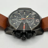 Diesel Mega Chief Chronograph Black Dial Brown Leather Strap Watch For Men - DZ4343 Buy Now By Diesel