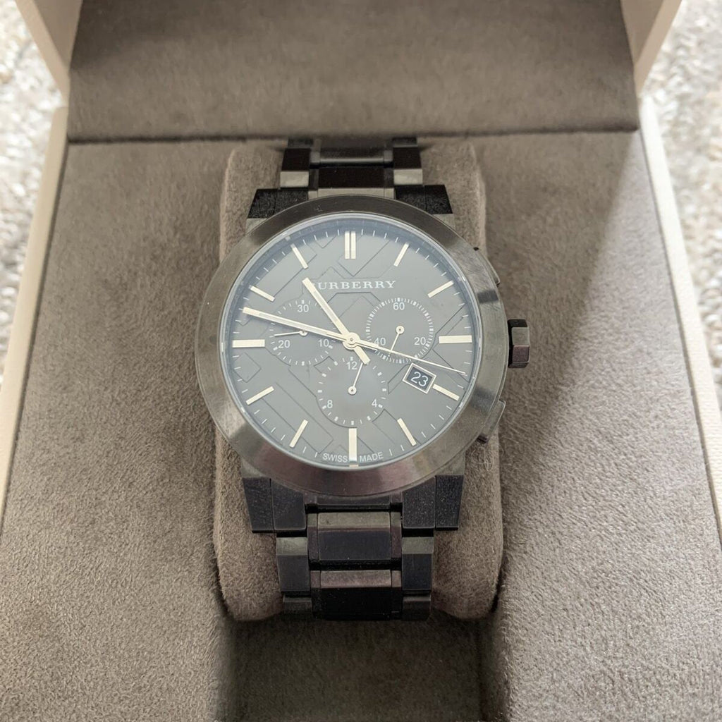 Burberry The City Grey Dial Gunmetal Grey Steel Strap Watch for Men - BU9354 Buy Now By Burberry