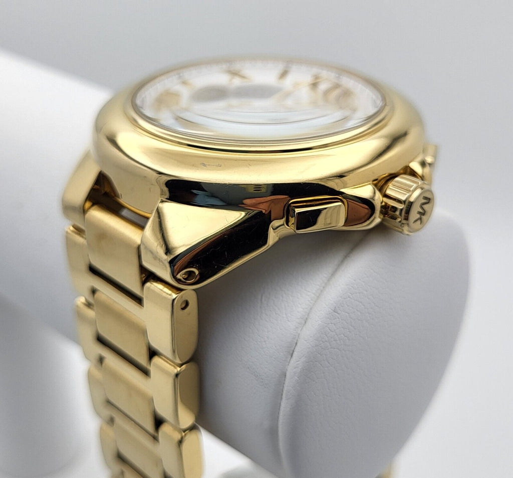 Michael Kors Camille Chronograph White Dial Gold Steel Strap Watch For Women - MK7270 Buy Now By Michael Kors