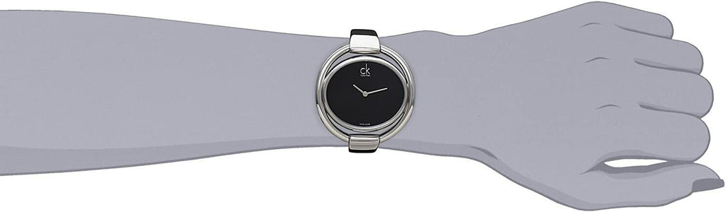 Calvin Klein Impetuous Black Dial Silver Steel Strap Watch for Women - K4F2N111 Buy Now By Calvin Klein