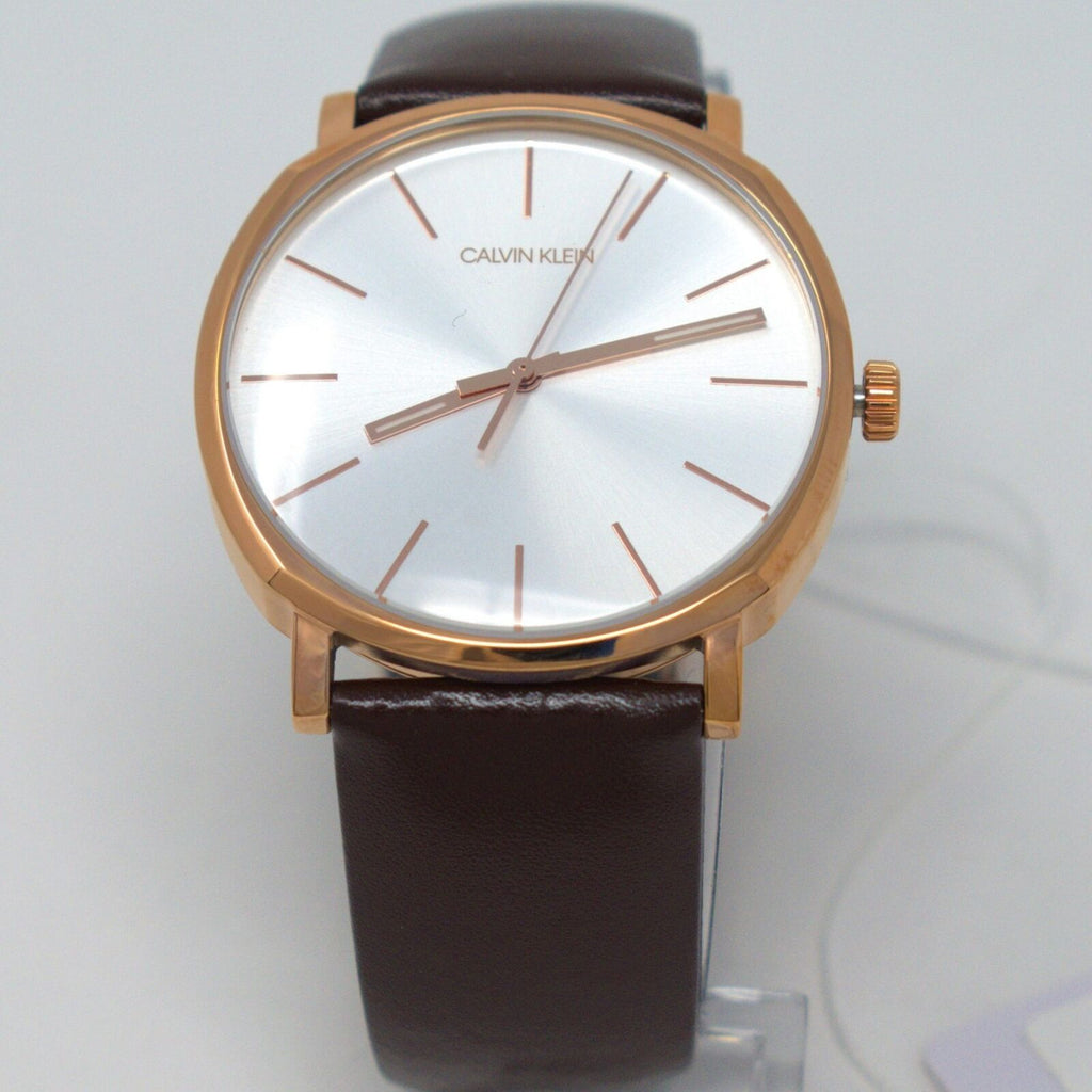 Calvin Klein Posh Silver Dial Brown Leather Strap Watch for Men - K8Q316G6 Buy Now By Calvin Klein