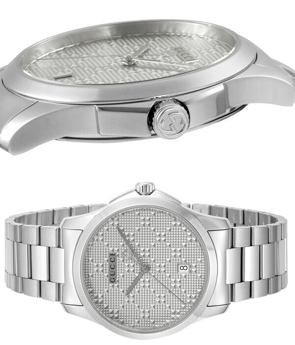 Gucci G Timeless Quartz Silver Dial Silver Steel Strap Watch For Women - YA126459 Buy Now By Gucci