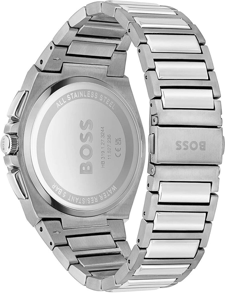 Hugo Boss Steer Chronograph Blue Dial Silver Steel Strap Watch For Men - 1514048 Buy Now By Hugo Boss