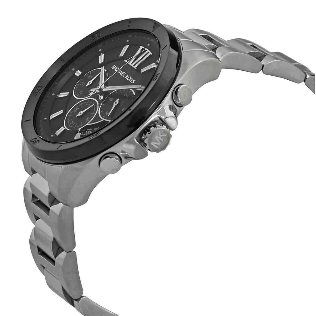 Michael Kors Brecken Chronograph Black Dial Silver Steel Strap Watch For Men - MK8847 Buy Now By Michael Kors