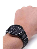 Emporio Armani Ceramica Chronograph Black Dial Black Steel Strap Watch For Men - AR1451 Buy Now By Emporio Armani