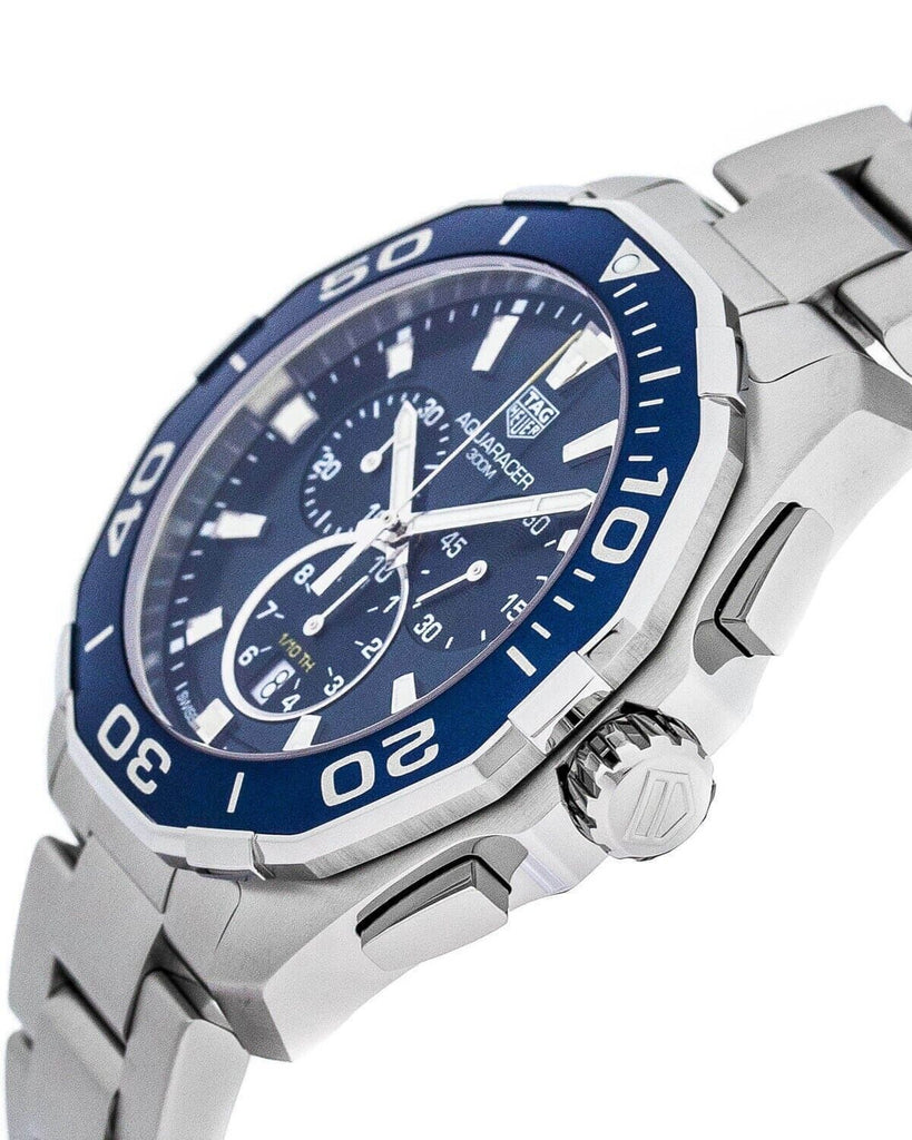 Tag Heuer Aquaracer Blue Dial SIlver Steel Strap Watch for Men - CAY111B.BA0927 Buy Now By Tag Heuer