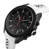 Hugo Boss Velocity Black Dial White Rubber Strap Watch for Men - 1513718 Buy Now By Hugo Boss