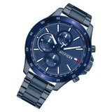 Tommy Hilfiger Bank Quartz Blue Dial Blue Steel Strap Watch for Men - 1791720 Buy Now By Tommy Hilfiger