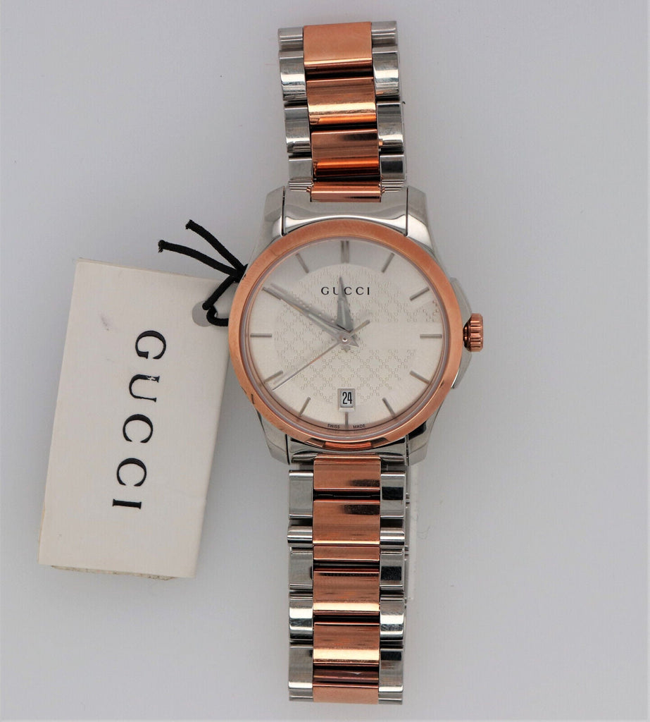 Gucci G Timeless Silver Dial Two Tone Steel Strap Watch For Women - YA126528 Buy Now By Gucci