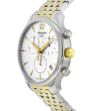 Tissot T Classic Tradition Chronograph White Dial Two Tone Steel Strap Watch For Men - T063.617.22.037.00 Buy Now By Tissot