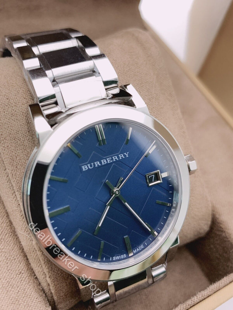 Burberry The City Blue Dial Silver Steel Strap Watch for Men - BU9031 Buy Now By Burberry