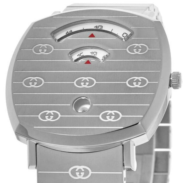 Gucci Grip Quartz Silver Dial Silver Steel Strap Watch For Women - YA157401 Buy Now By Gucci